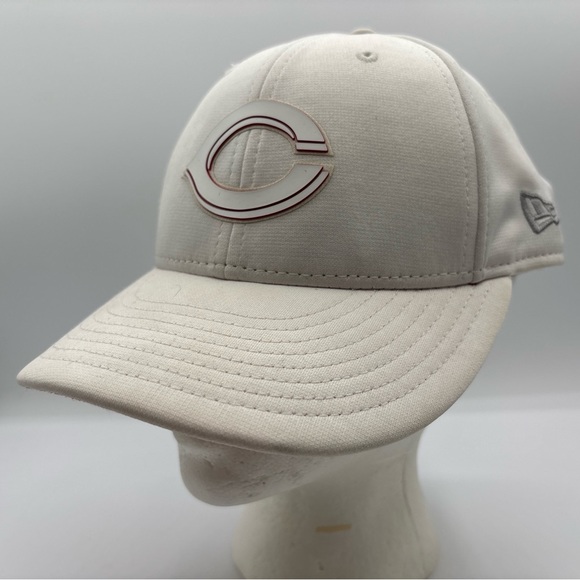 Cincinnati Reds MLB NL New Era White 59fifty 7 1/4 Genuine MerchandiseFitted Hat - Picture 2 of 15